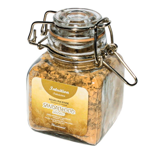 Sandalwood Resin Incense for Intuition Enhancement - A 3oz Jar of Meditative Aroma