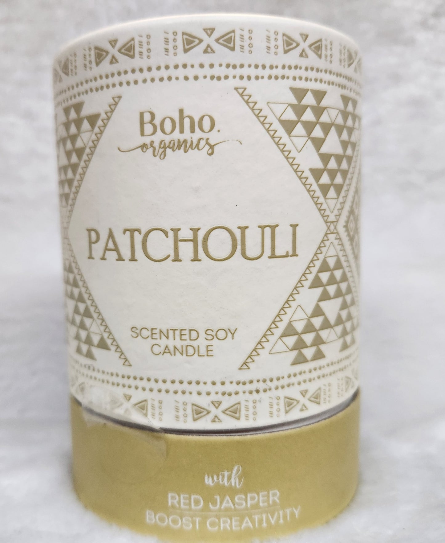 Boho Organics Pathouli Red Jasper Soy Candle