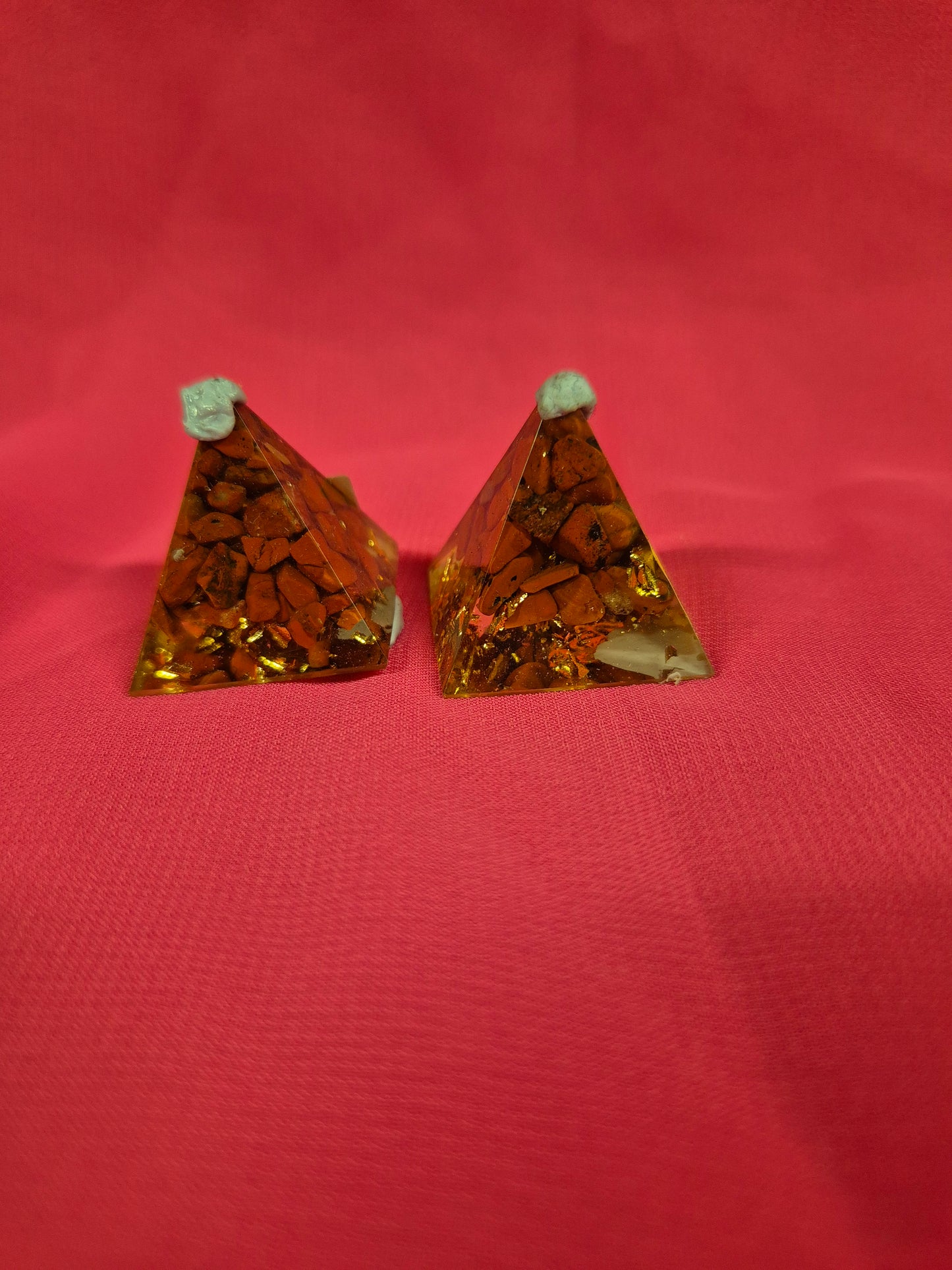Small Red Jasper Organite Pyramids