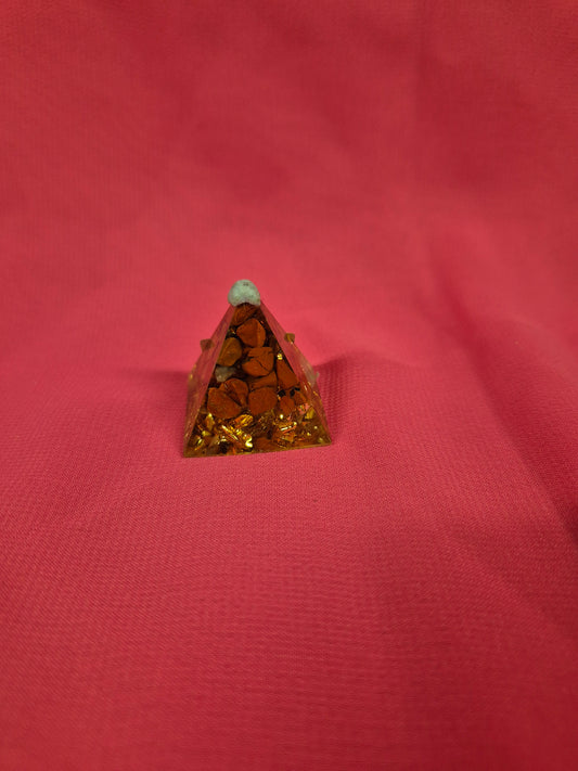 Small Red Jasper Organite Pyramids