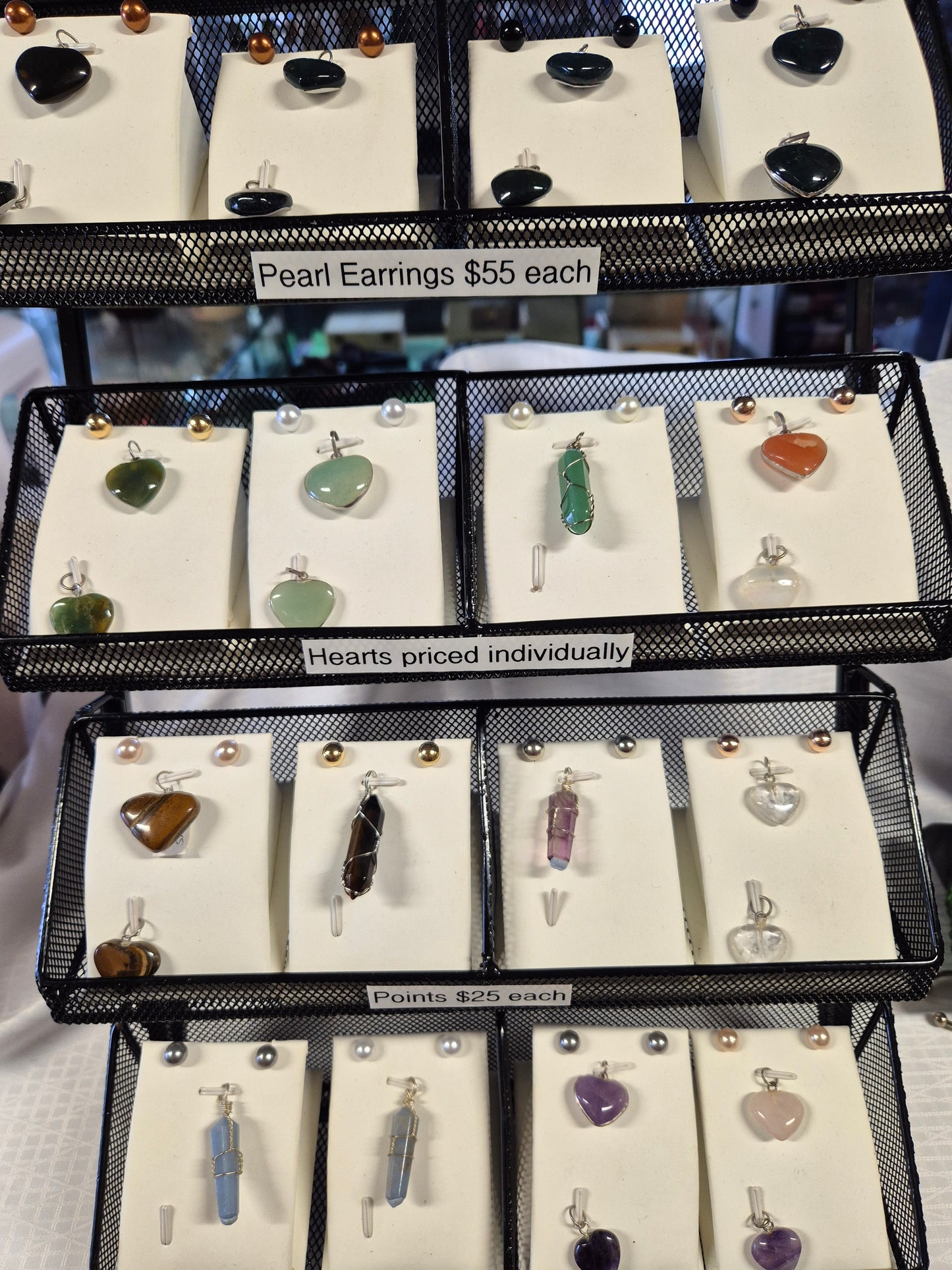 Crystal Heart Pendants