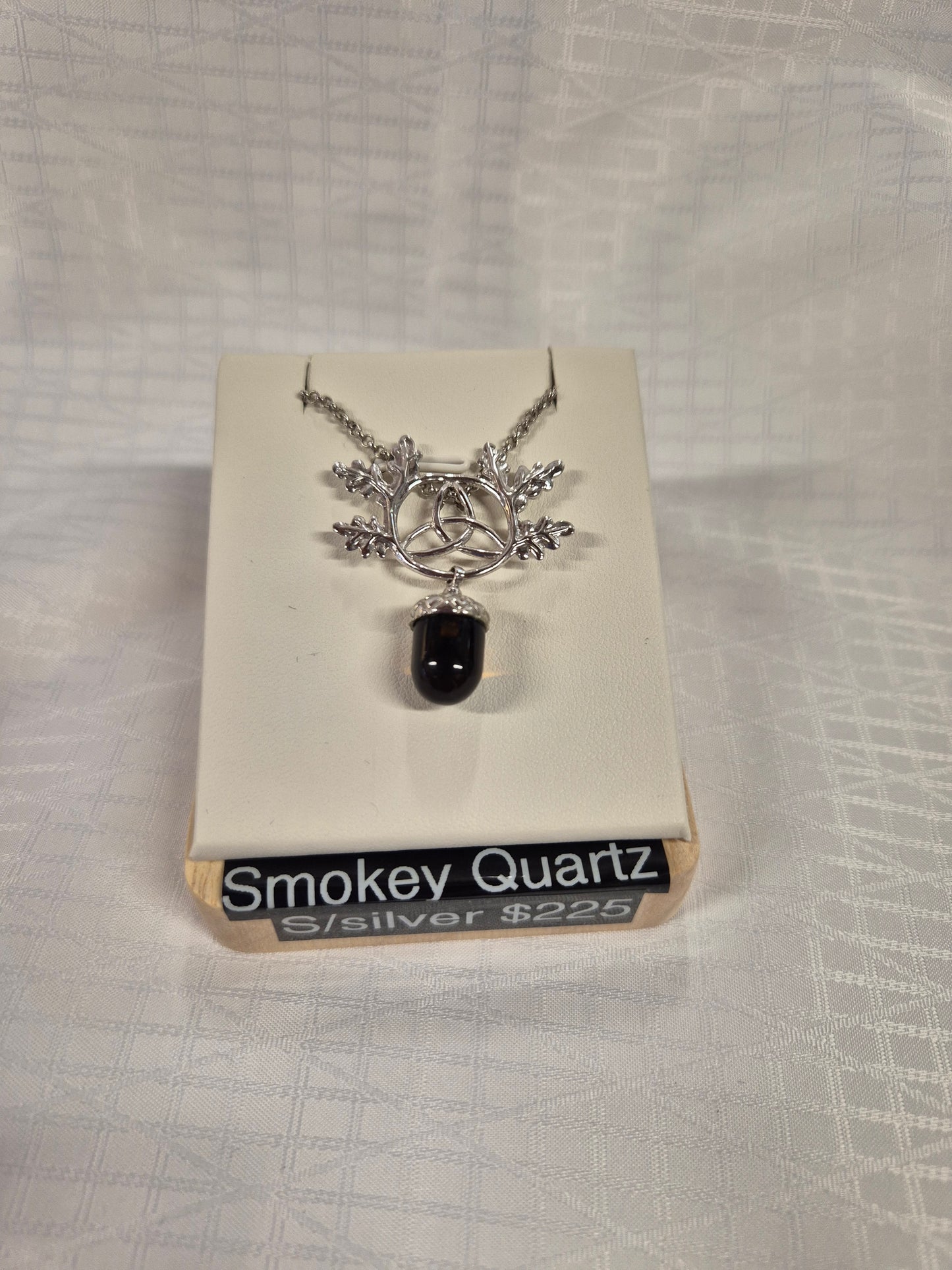 Smokey Quartz Triquetra Necklace