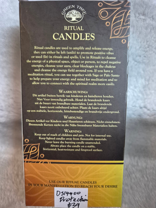 Green Tree Ritual Candles Protection