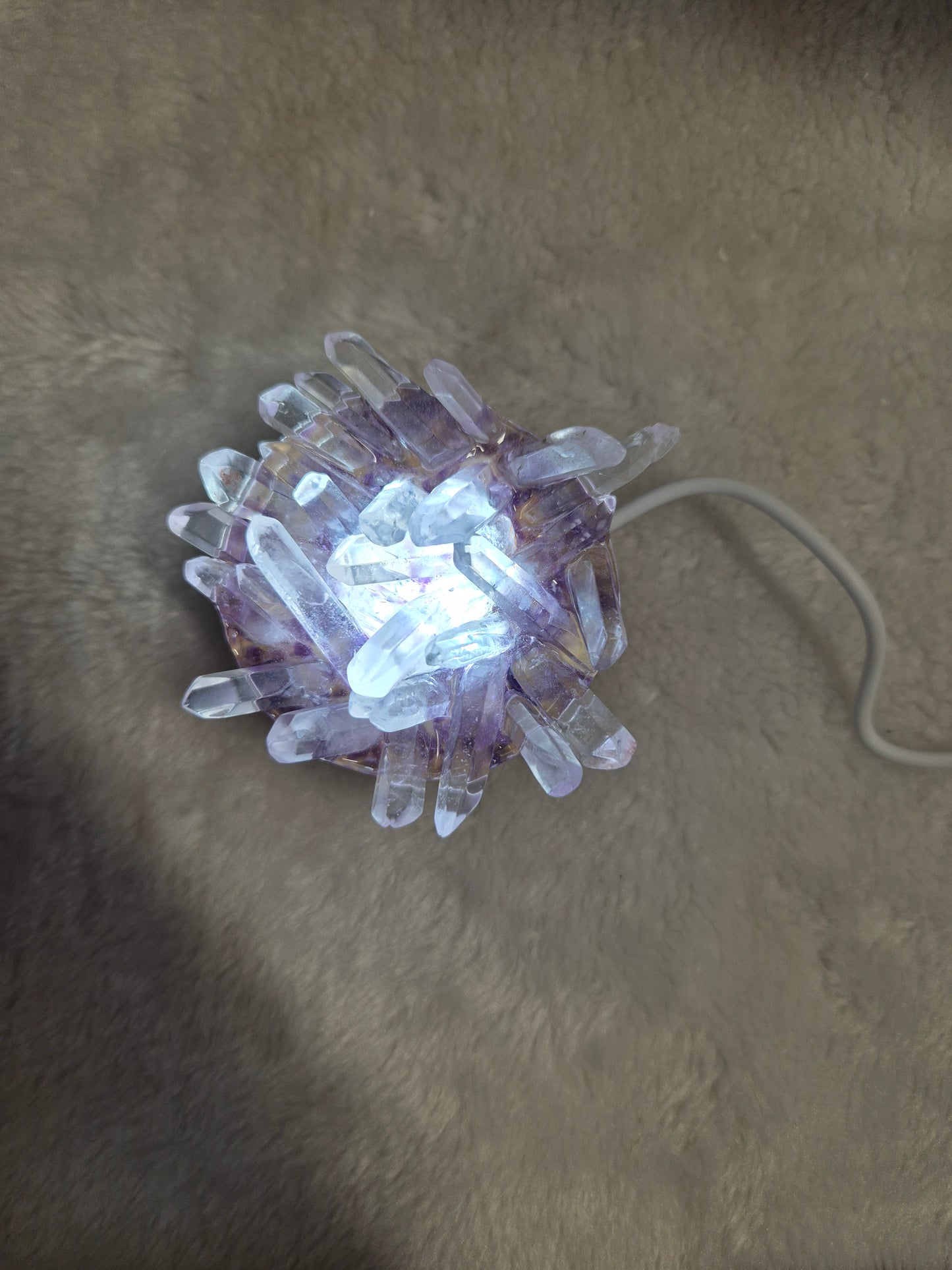 Clear Quartz & Amethyst Light