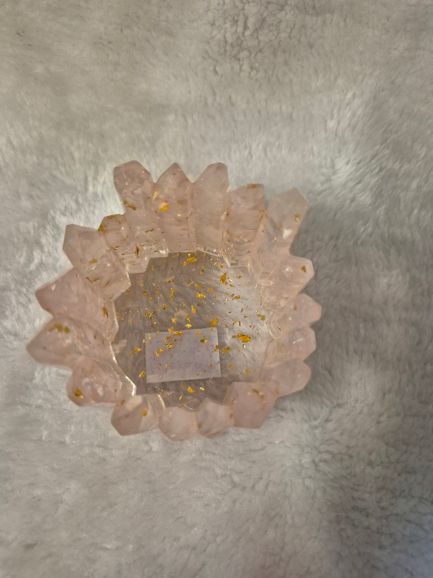 Rose Quartz Tea Light Holder