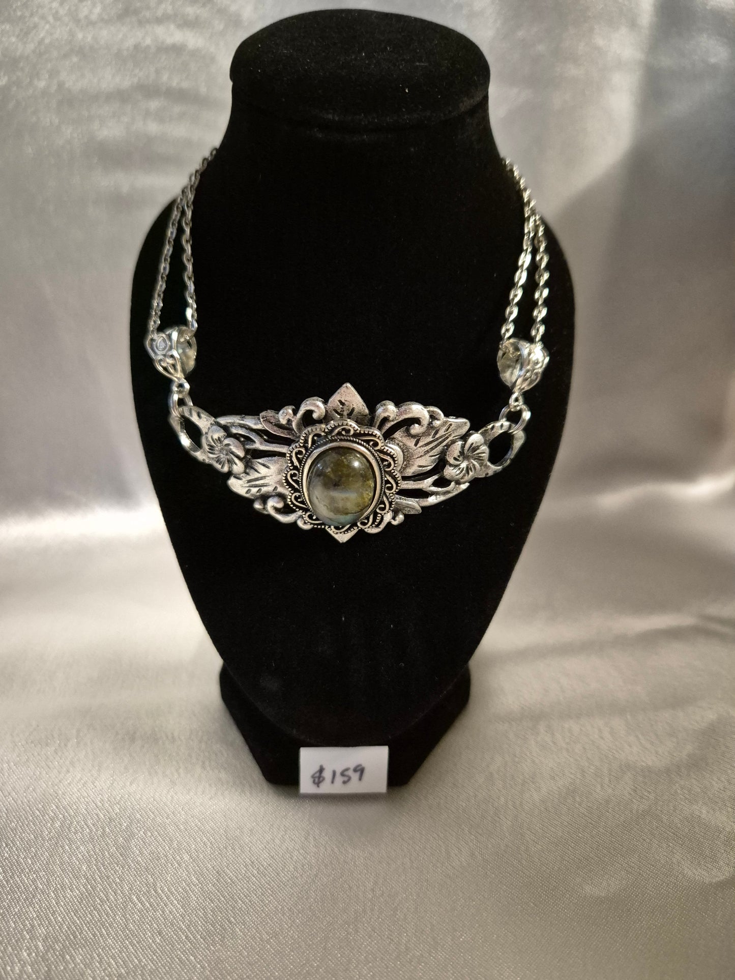 Gothic Labradorite Choker Necklace