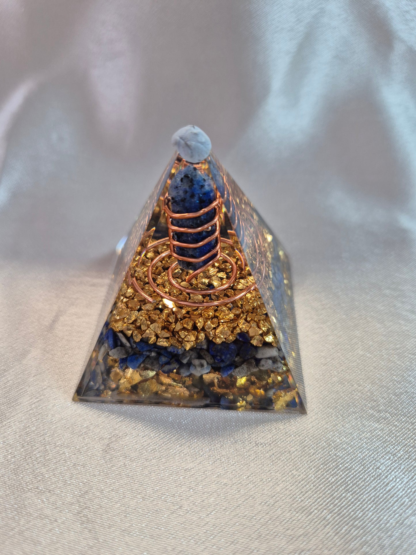Orgonite Lapus Lazuli Copper Generator