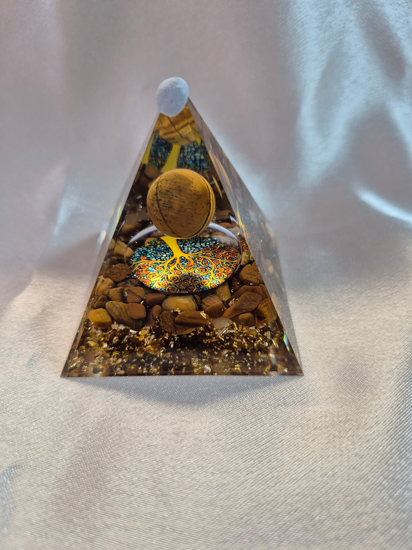Orgonite Tigers Eye Pyramid