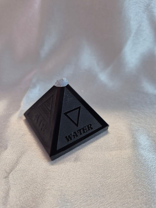 Black Agate Element Pyramid