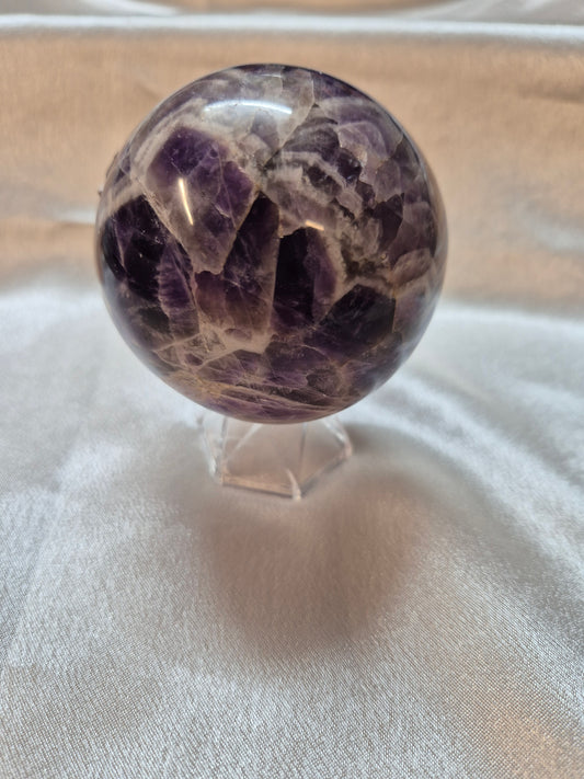 Large Chevron Amethyst Sphere
