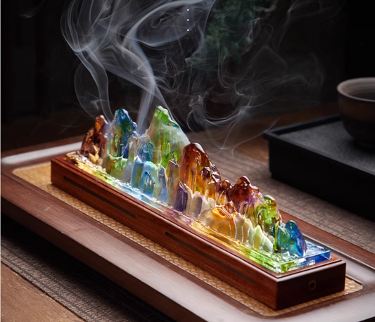✨ Glass Mountain Incense Burner🏔️🔥