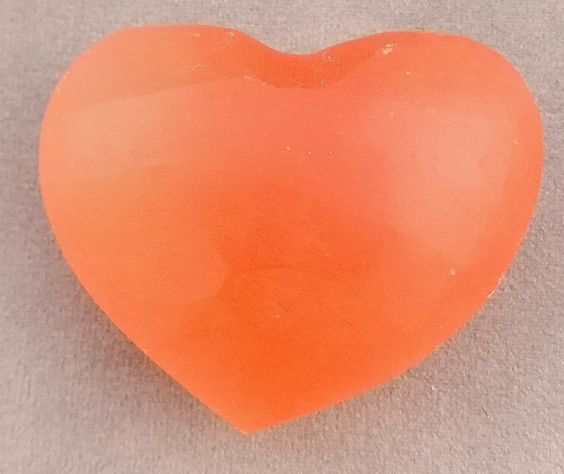 ORANGE SELENITE HEART-Healing Crystal for Love and Clarity