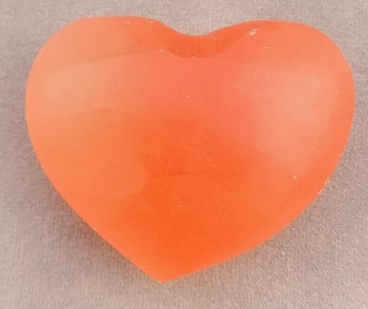 ORANGE SELENITE HEART-Healing Crystal for Love and Clarity