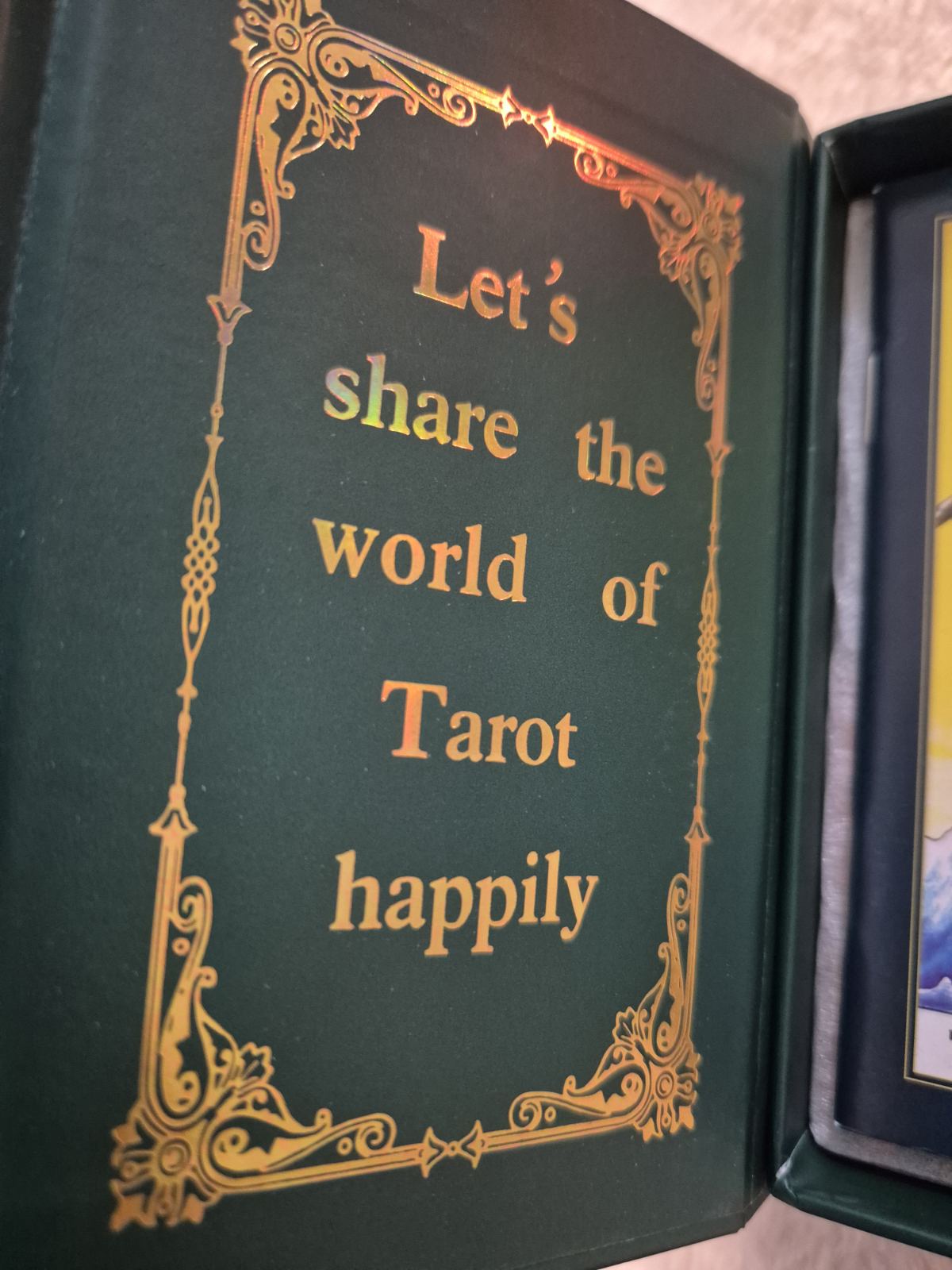 Green & Gold Foil Tarot Cards – Emerald Celestial Edition