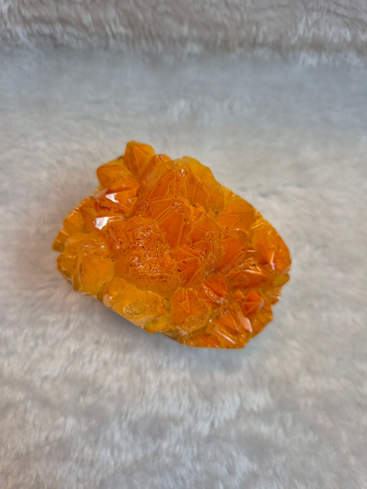 Rare Crystal Geode Quartz Orange