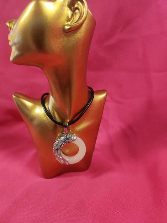 Beautiful Peach Crystal Pendant
