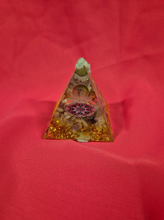 Organite Pyramid with Lotus Flower