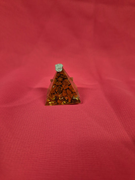 Small Red Jasper Organite Pyramids