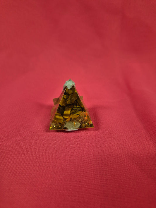 Small Tigers Eye Organite Pyramid