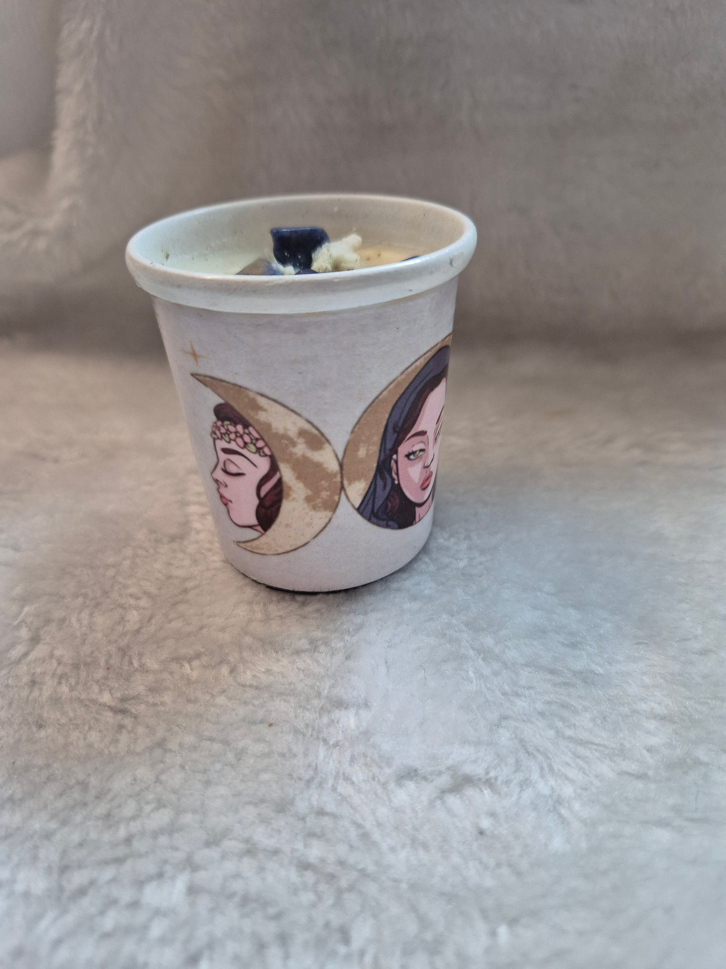Triple Moon Goddess Smudge Candle