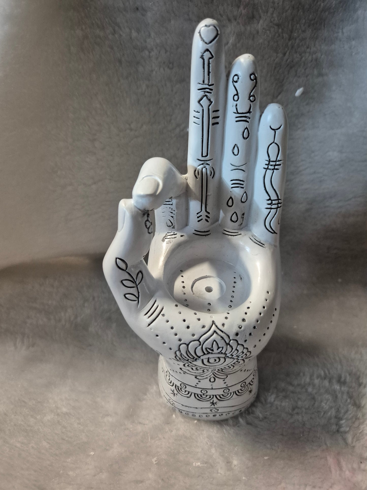 Mudra Incense Cone Holder - resin