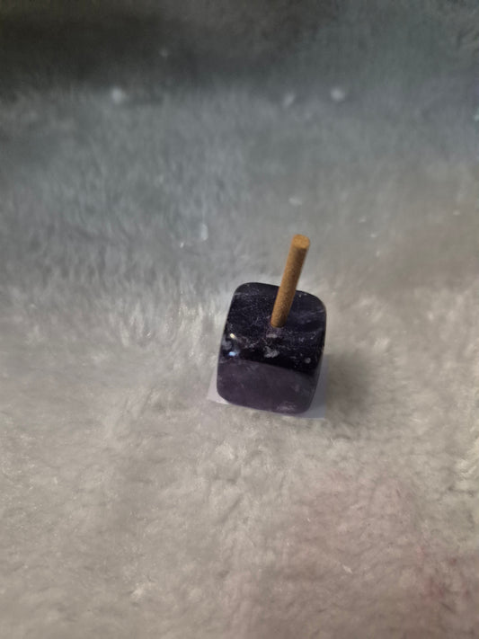 Amethyst Cube Incense Holder