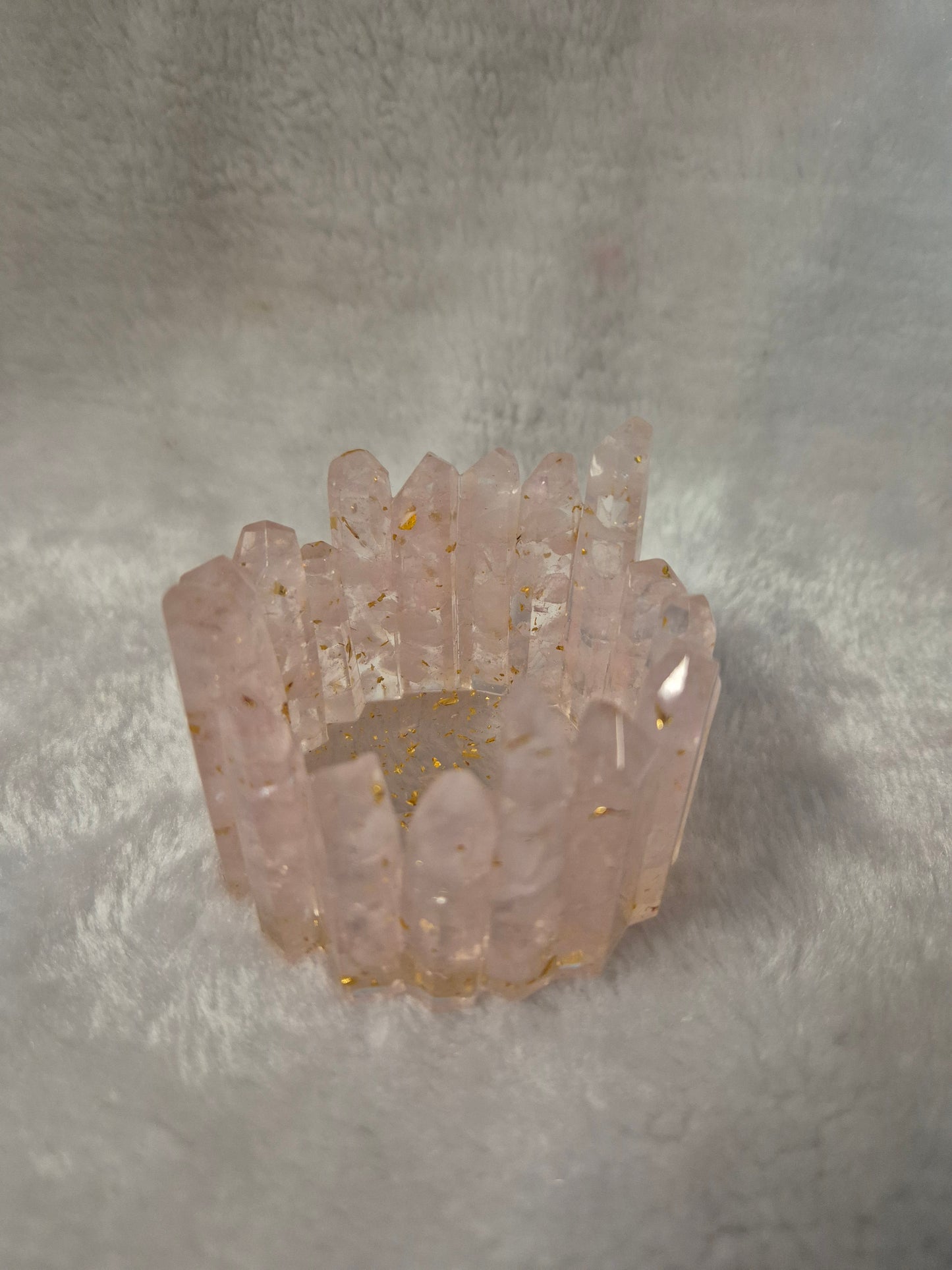 Rose Quartz Tea Light Holder
