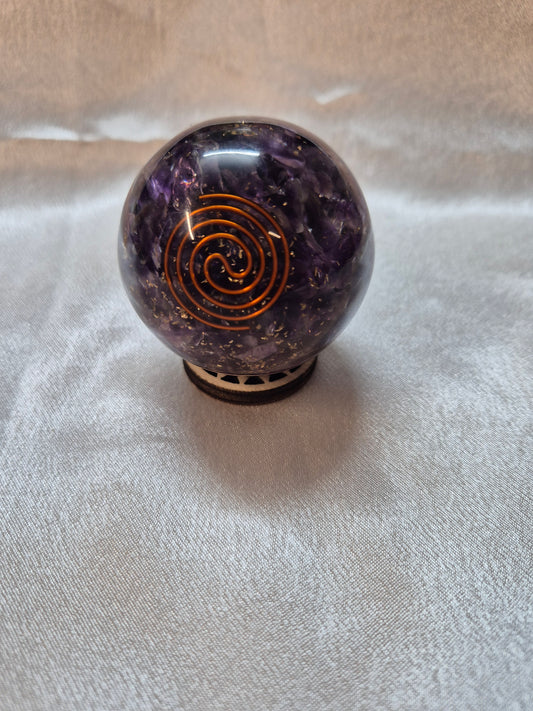 Orgonite Amethyst Sphere