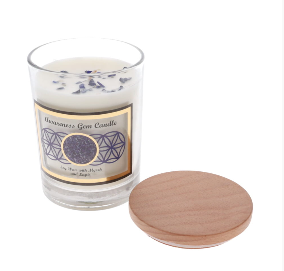 GEMSTONE CANDLE - Awareness Lapis