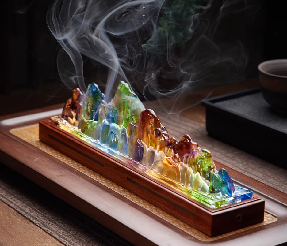 ✨ Aromatic Peaks - Glass Mountain Incense Burner🏔️🔥