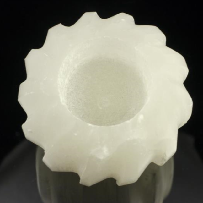 Selenite Twisted Candle Holder