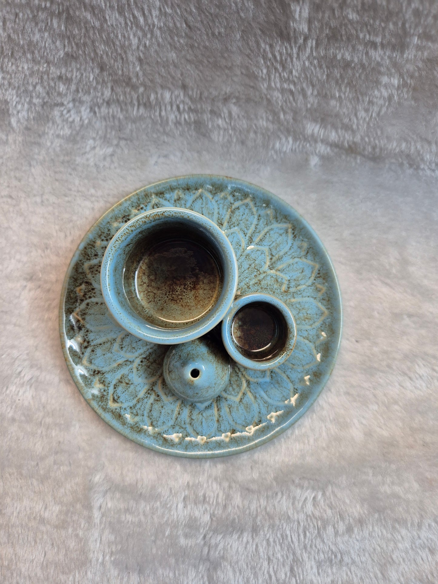 Ceramic Sage, Palo Santa, Incense Holder