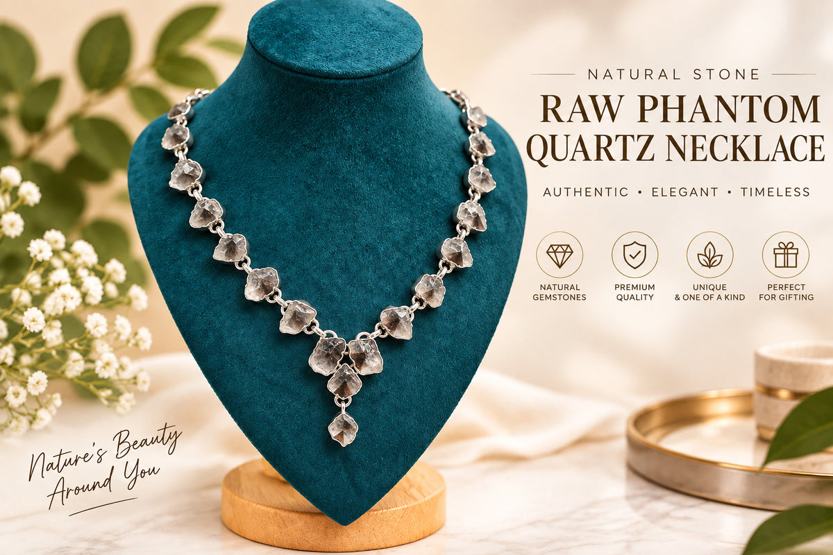 Phantom Quartz Raw Stone Necklace
Transformation • Growth • Clarity • Inner Strength