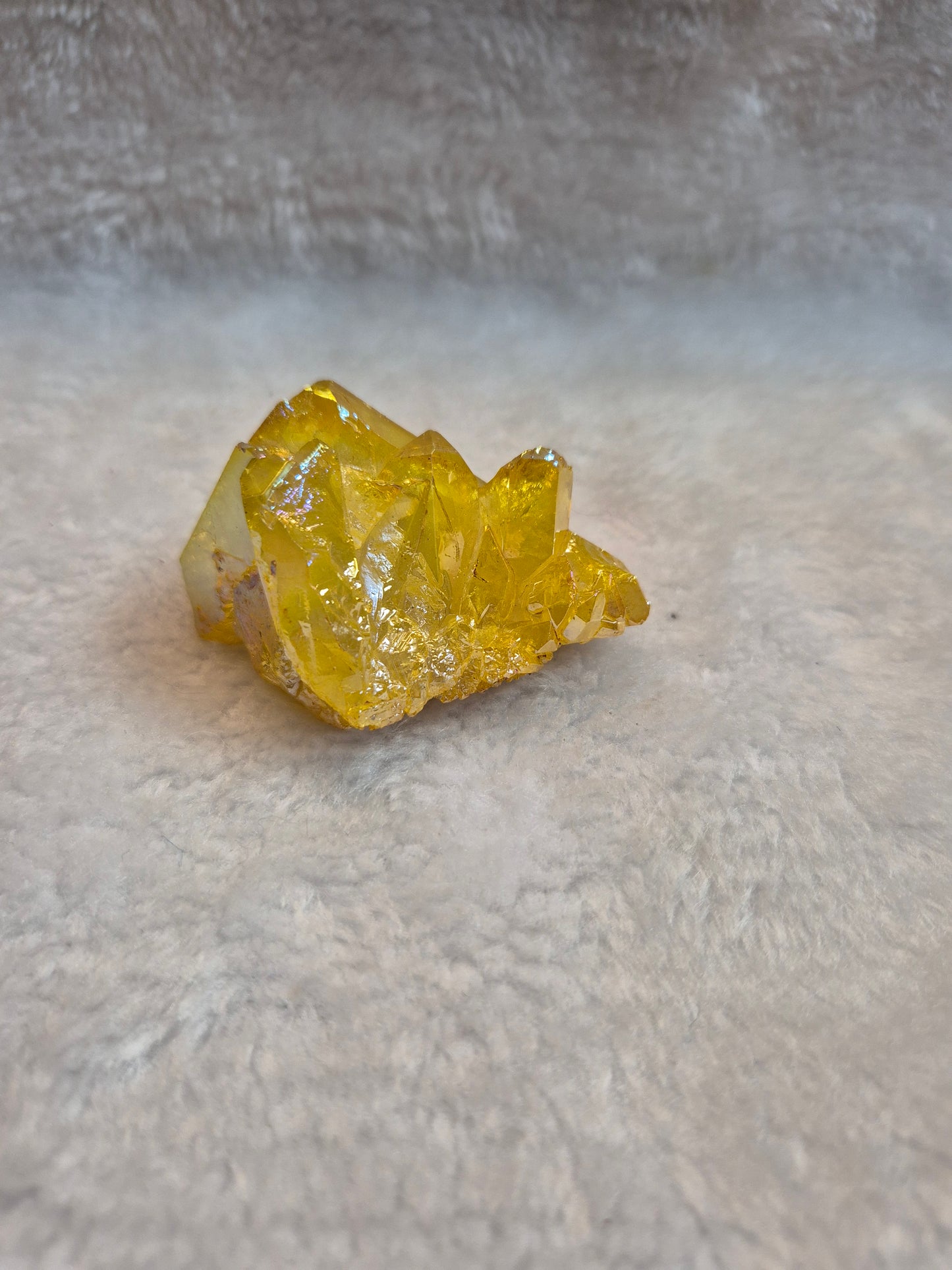 Rainbow Yellow Aura Crystal