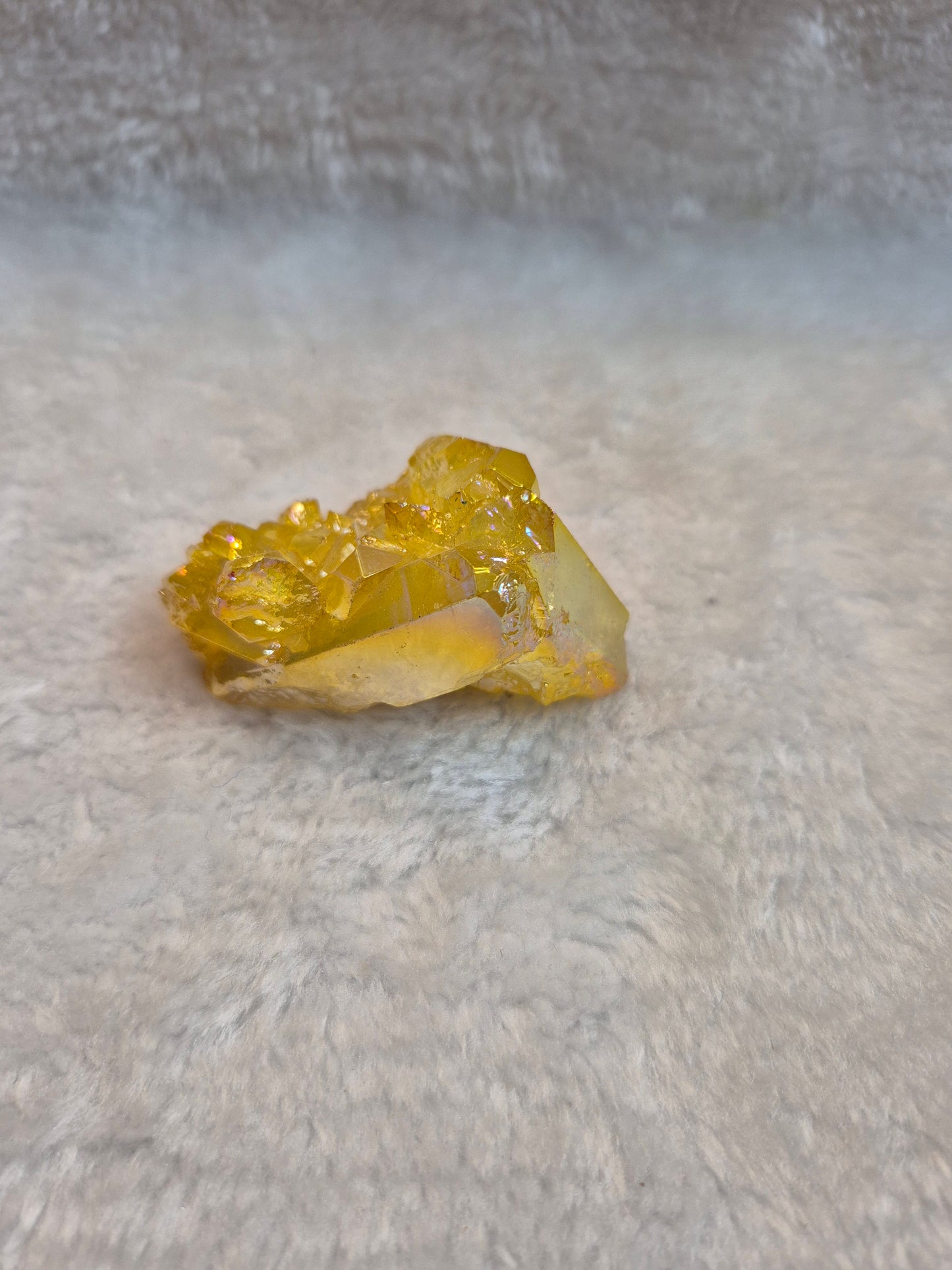 Rainbow Yellow Aura Crystal