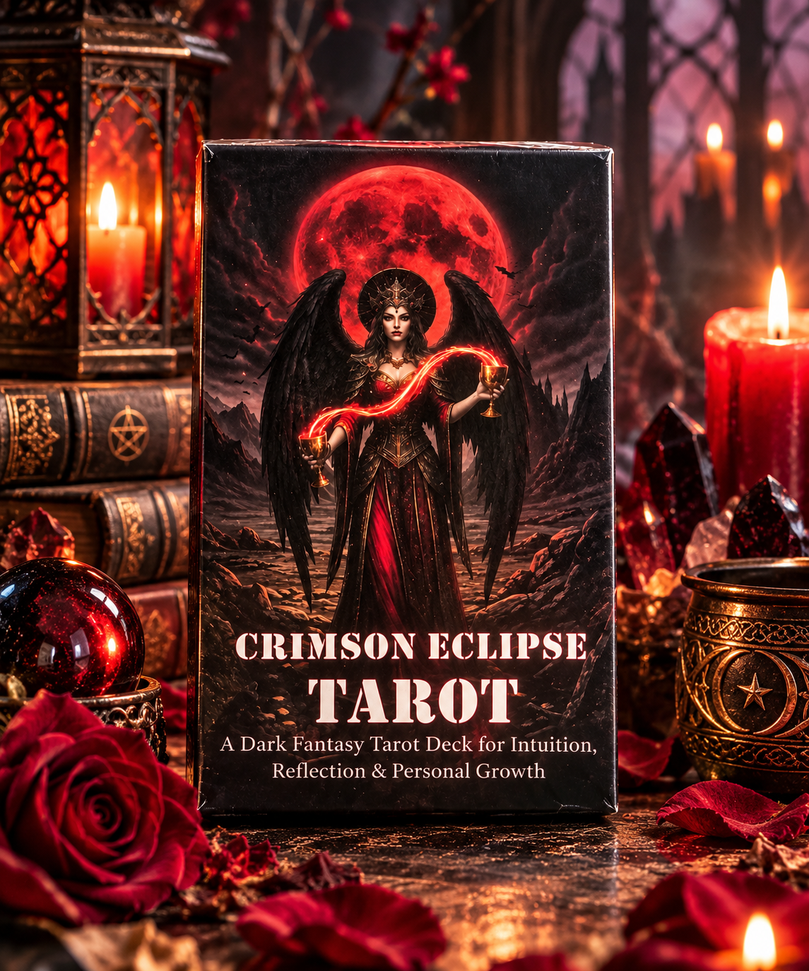 Crimson Eclipse Tarot – Dark Fantasy & Gothic Tarot Deck