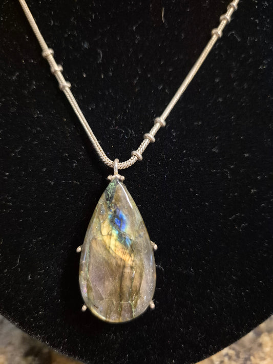 Stirling Silver Labradorite Pendant