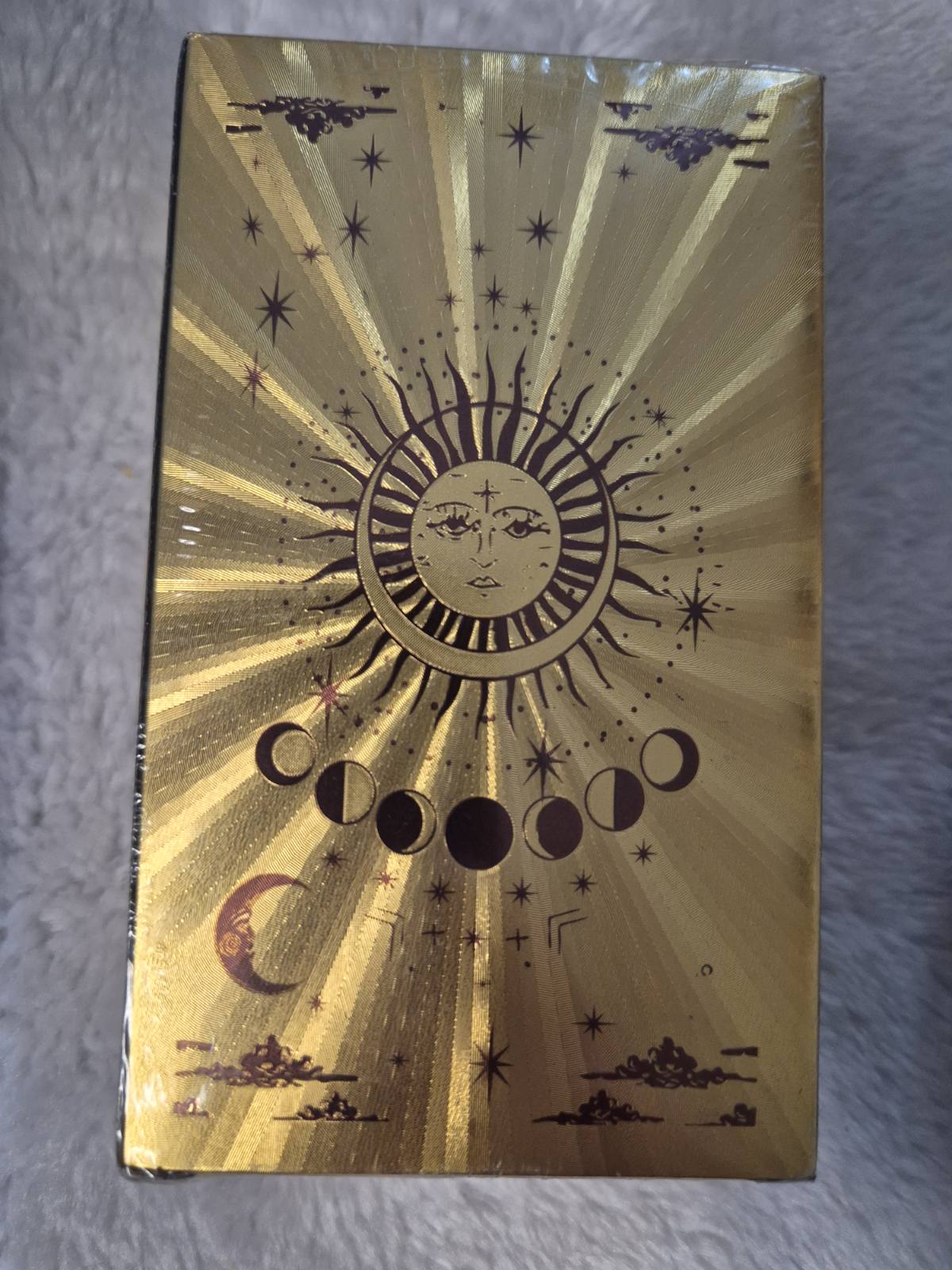 Gold Foil Tarot Cards – Golden Sun & Moon Celestial Edition
