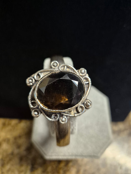 Stirling Silver Smokey Quartz Bracelet