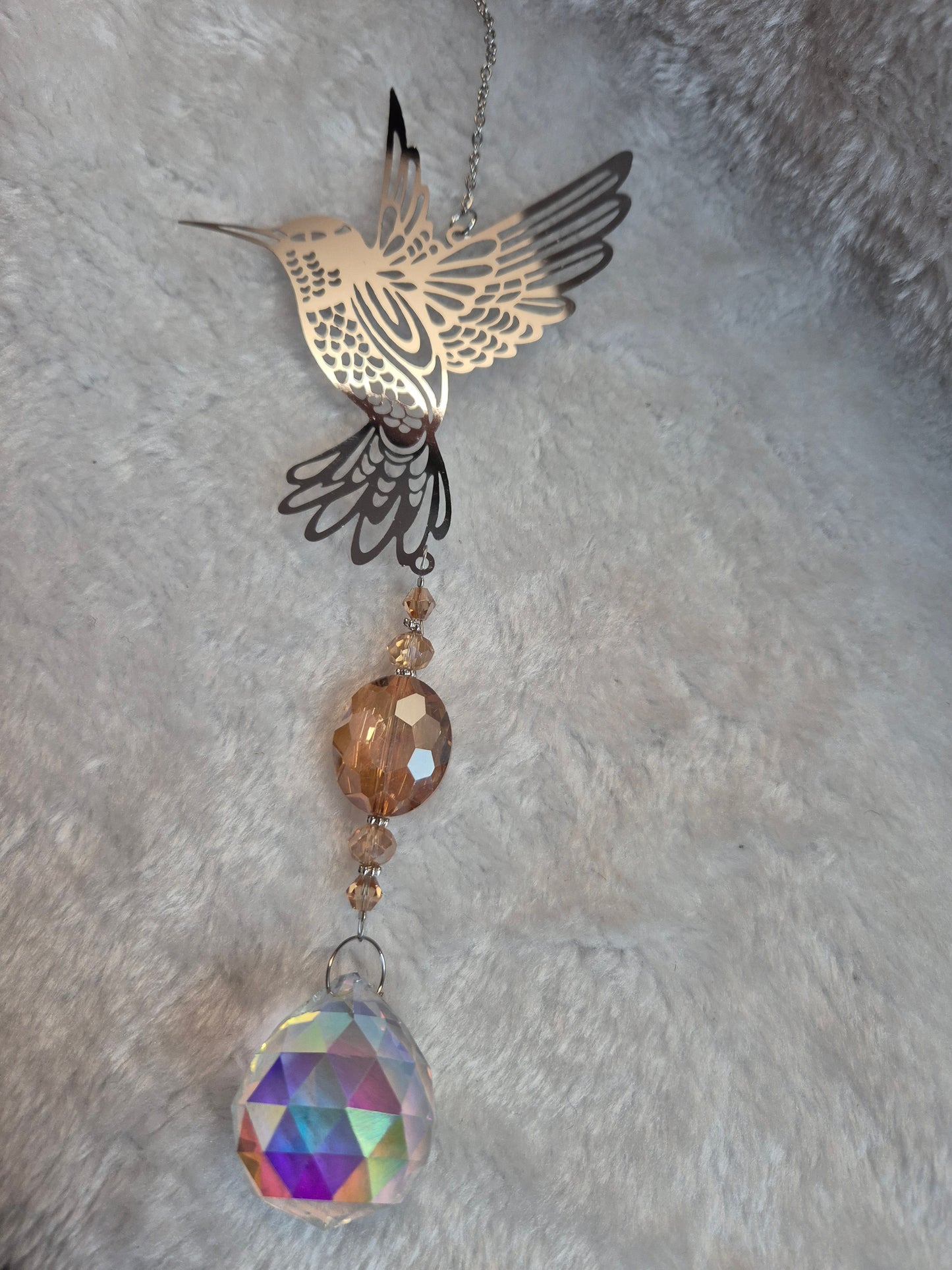 Hummingbird Crystal Suncatcher