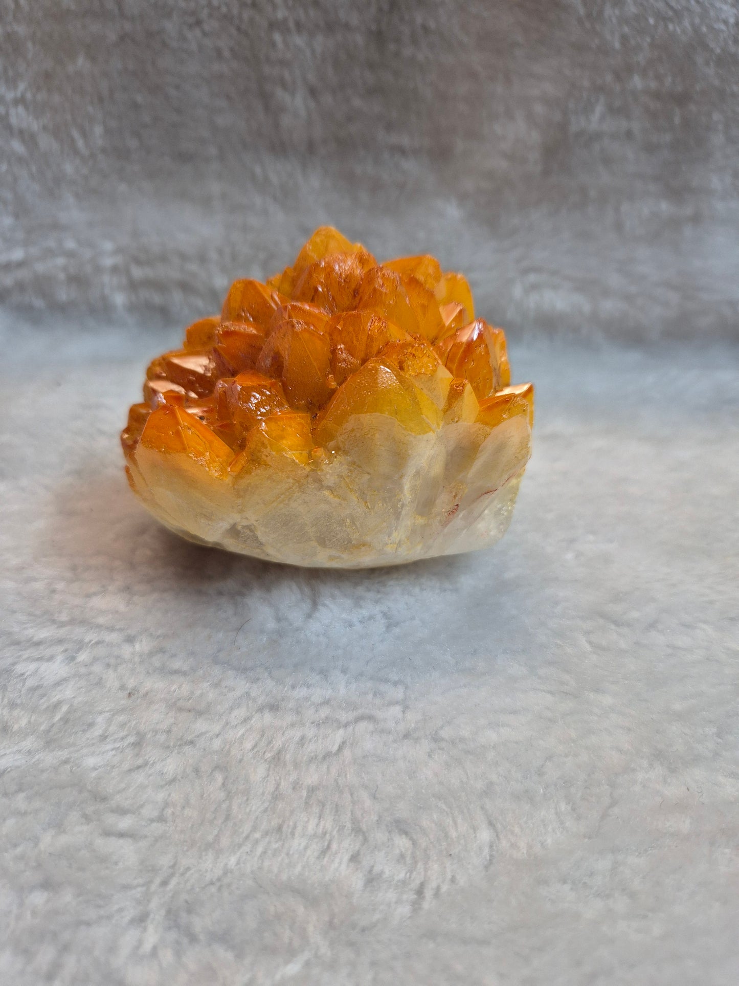 Rare Crystal Geode Quartz Orange