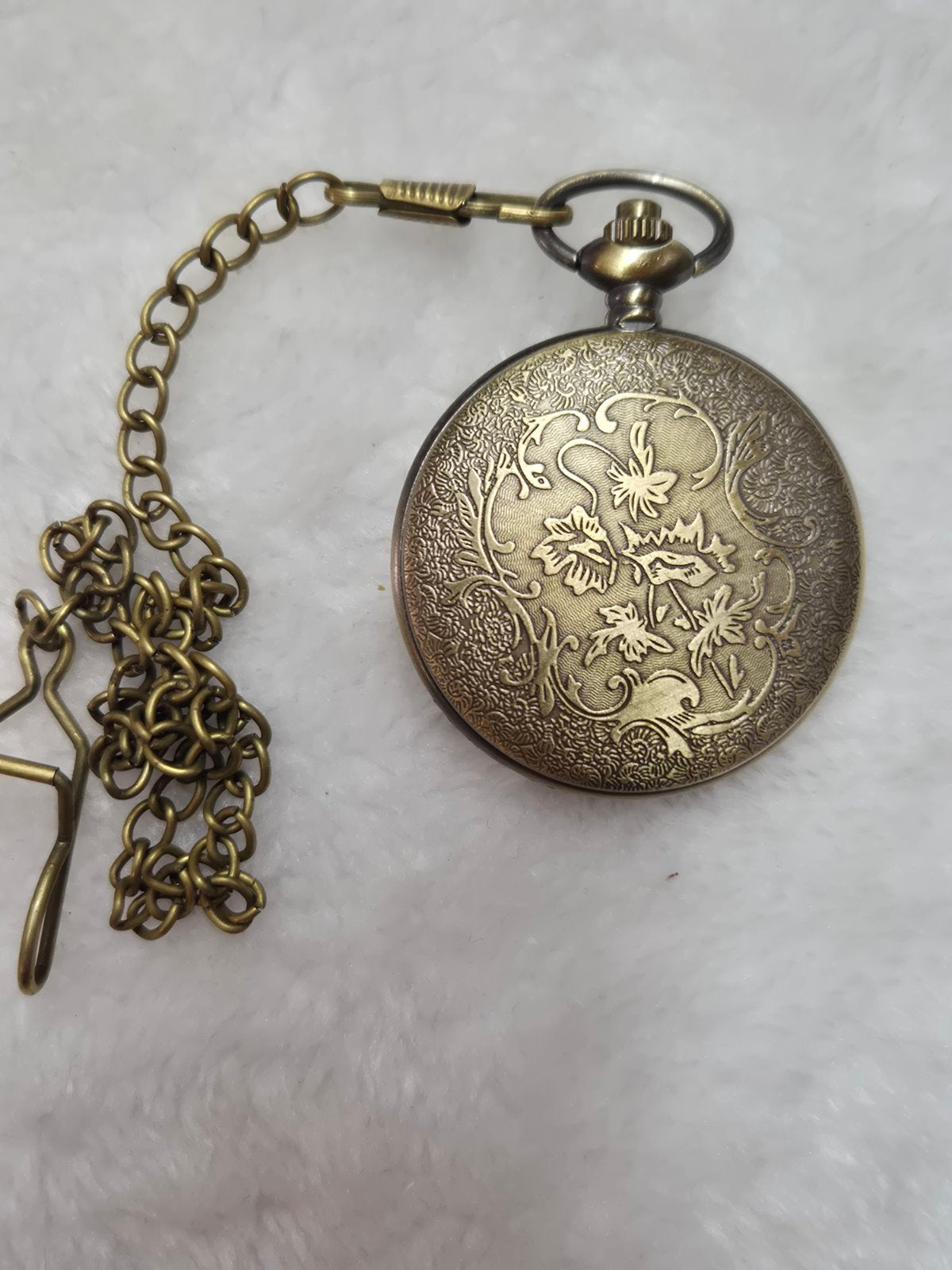 Vintage Dragon & Phoenix Pocket Watch Necklace