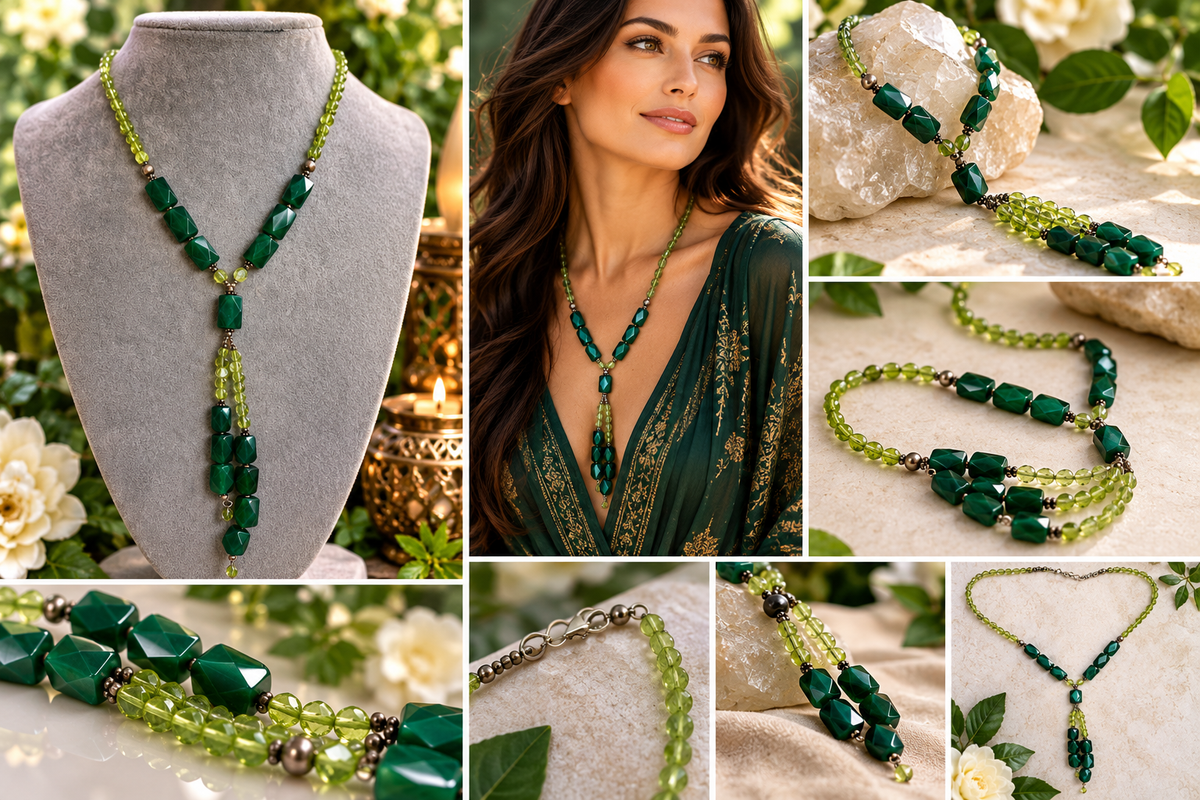 Peridot & Green Onyx Statement