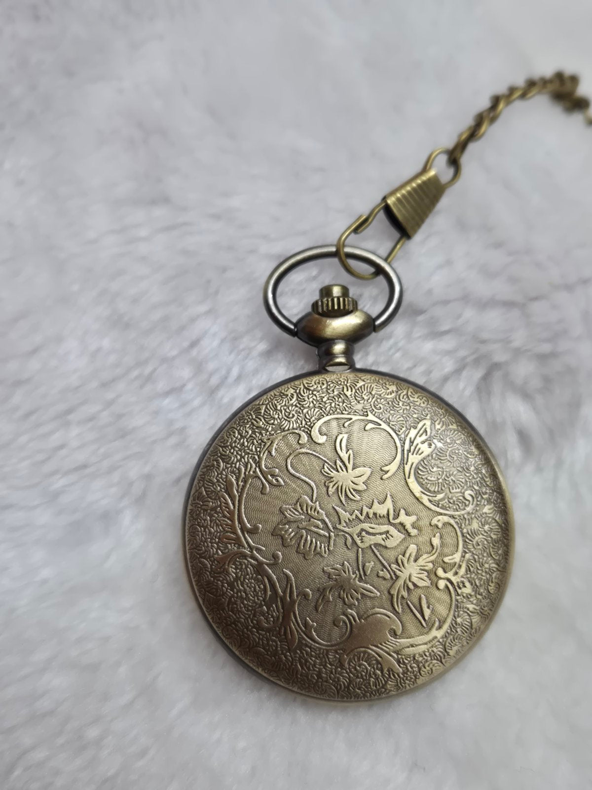 Vintage Dragon & Phoenix Pocket Watch Necklace