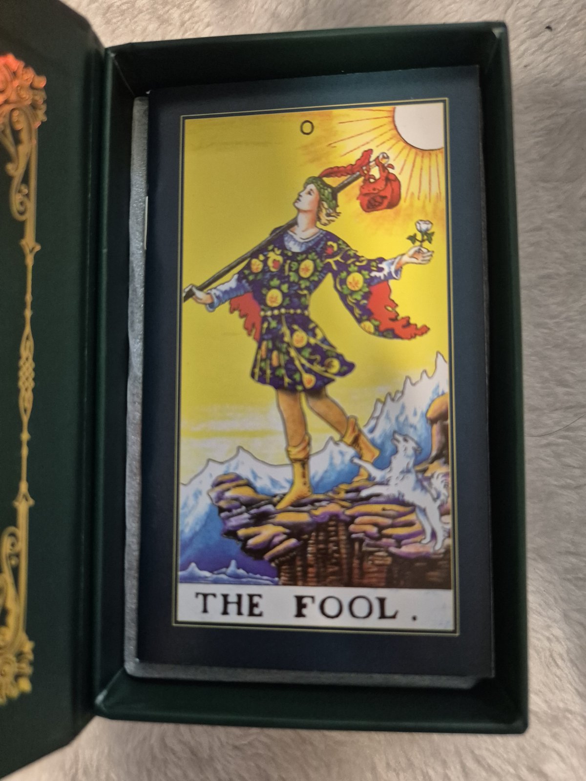 Green & Gold Foil Tarot Cards – Emerald Celestial Edition