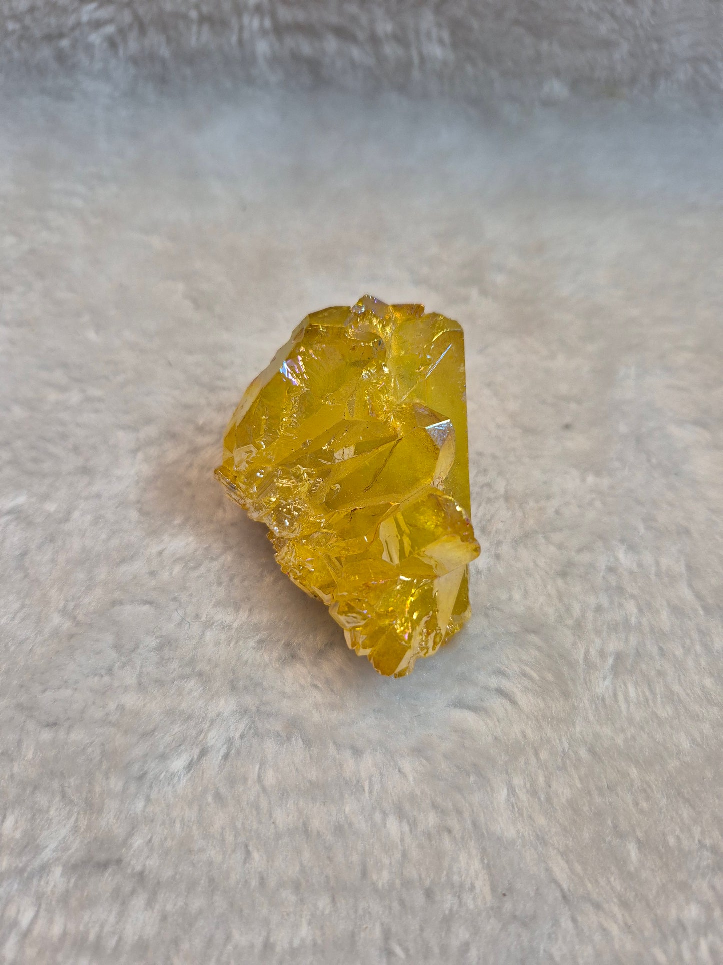 Rainbow Yellow Aura Crystal