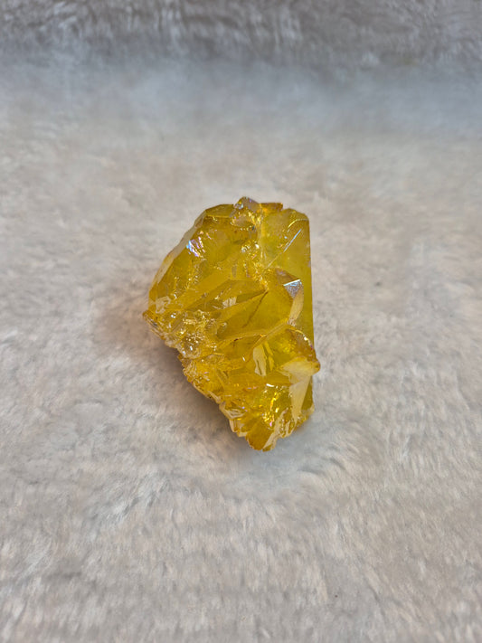 Rainbow Yellow Aura Crystal