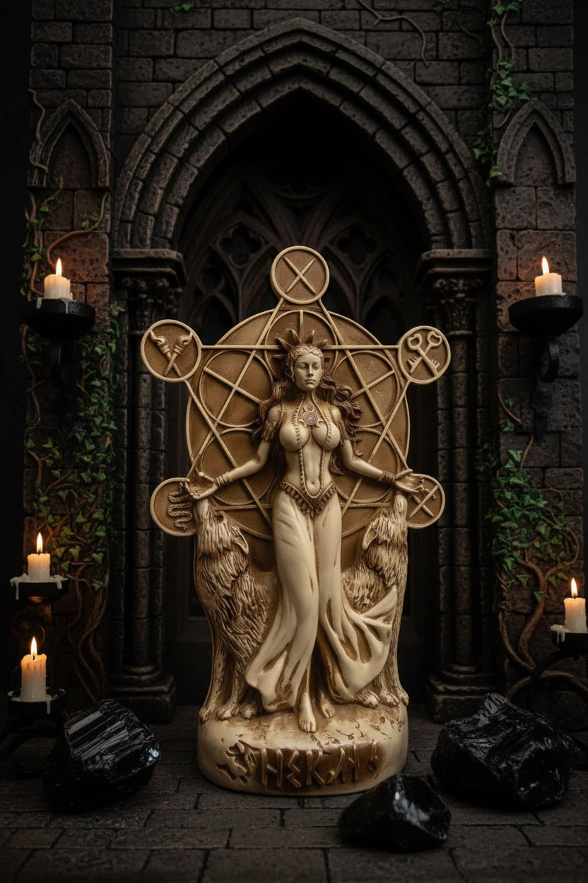 Hecate Goddess Statue – Guardian of the Crossroads 24cm