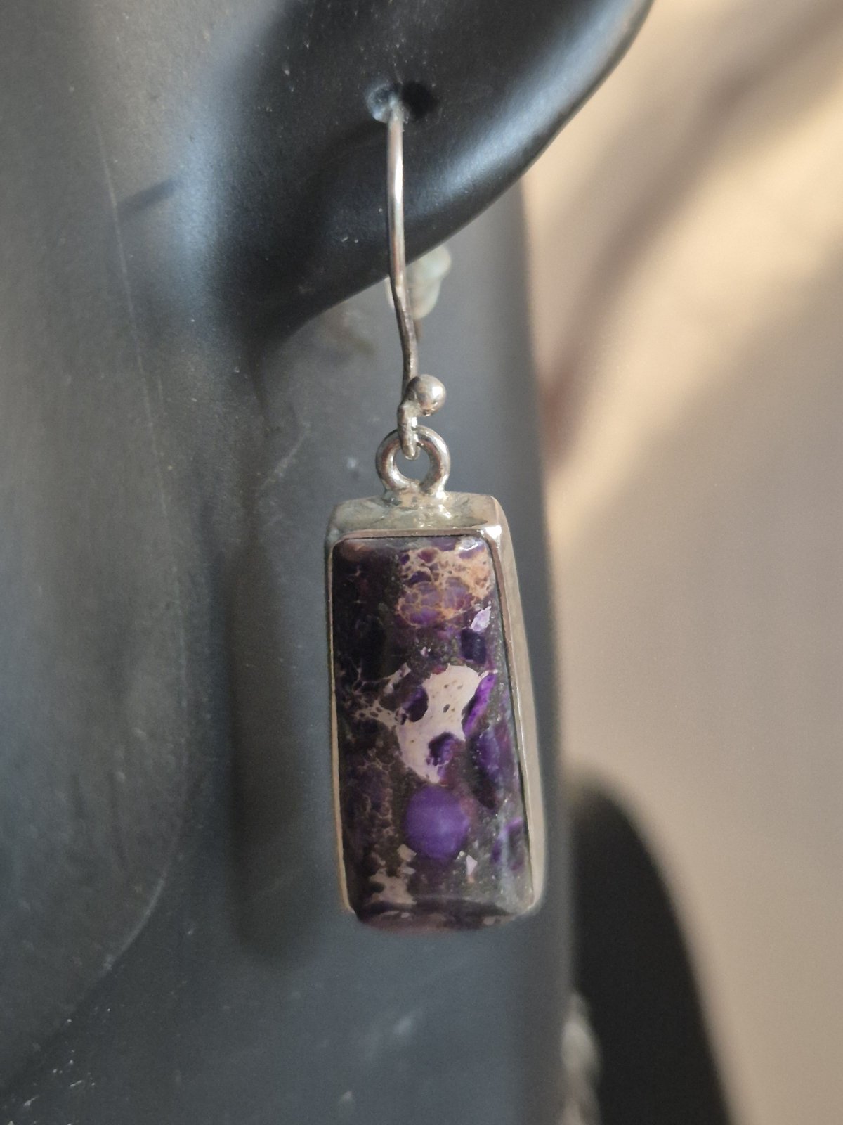 Purple Sediment Jasper Sterling Silver Jewellery Set