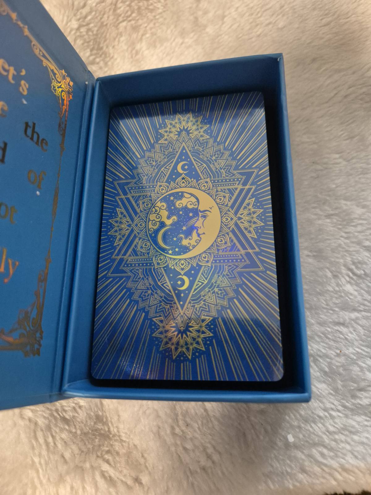Blue & Gold Foil Tarot Cards – Moonlight Celestial Edition